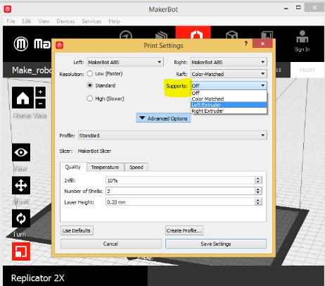 TurnOnSupportFeatureOnMakerBot.PNG